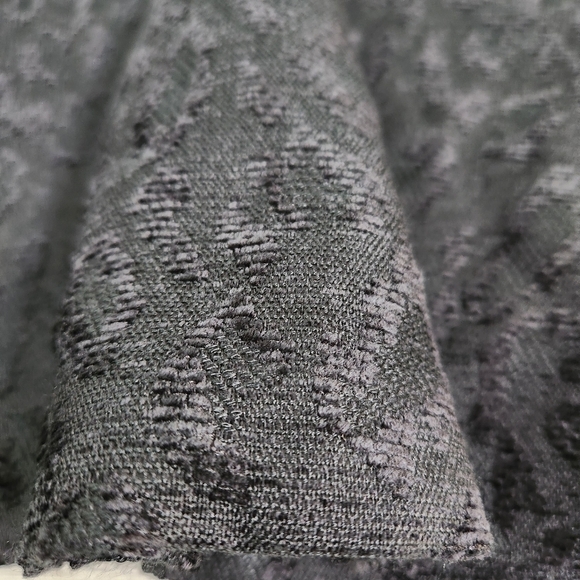 Free People Black‎ Skirt 6 Fit and Flare Chenille Cheetha Flared Skater Side Zip - Picture 9 of 10